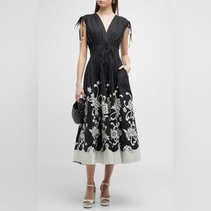 NEW DEREK LAM 10 CROSBY fatima a-line dress
in black